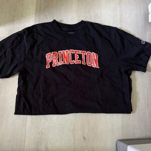 Champion Women's Black and Navy T-shirt